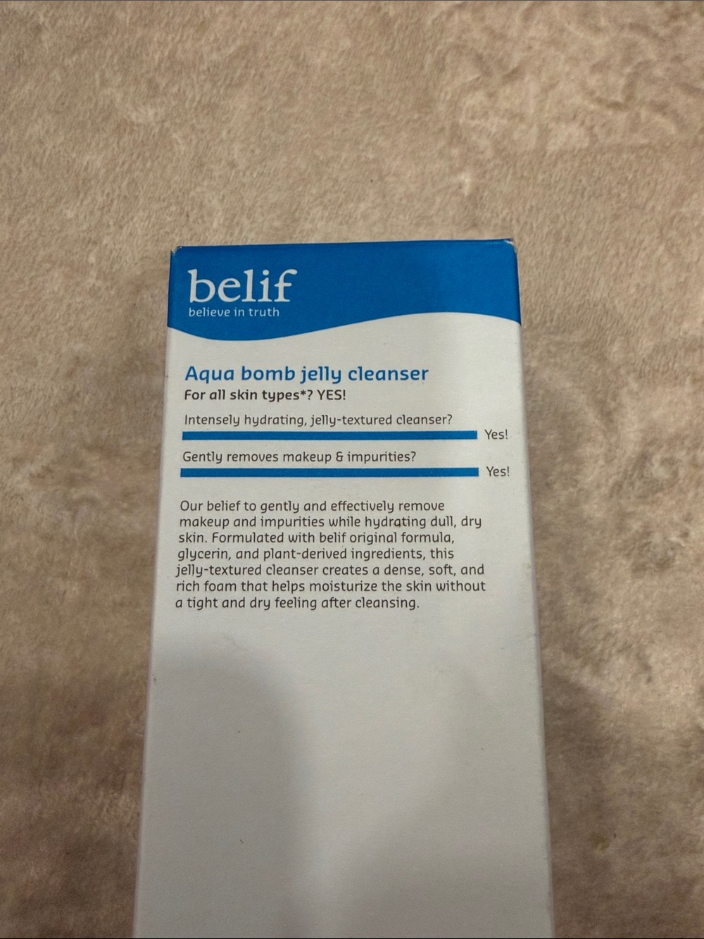 belif Aqua Bomb Jelly Cleanser — White & Blue